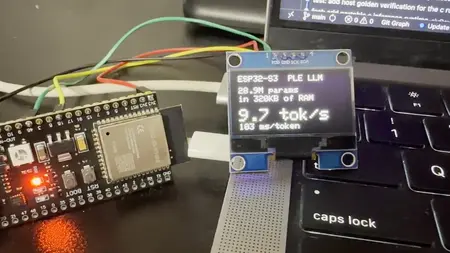 LLM на 28,9 млн параметров запустили на микроконтроллере ESP32-S3
