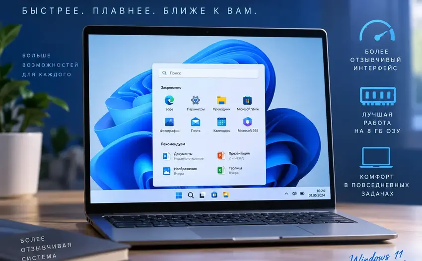 Оптимизация Windows 11 для ПК с 8 ГБ ОЗУ.