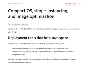 Команда Compact OS в Windows 10/11: как сэкономить до 30% места на системном диске