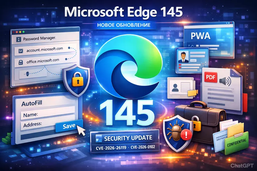 Обновления Microsoft Edge 145