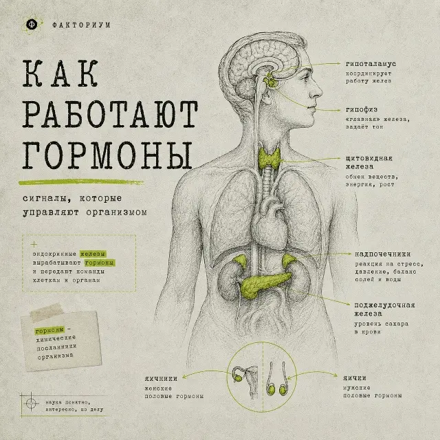 Как работают гормоны: от рецепторов к обратной связи